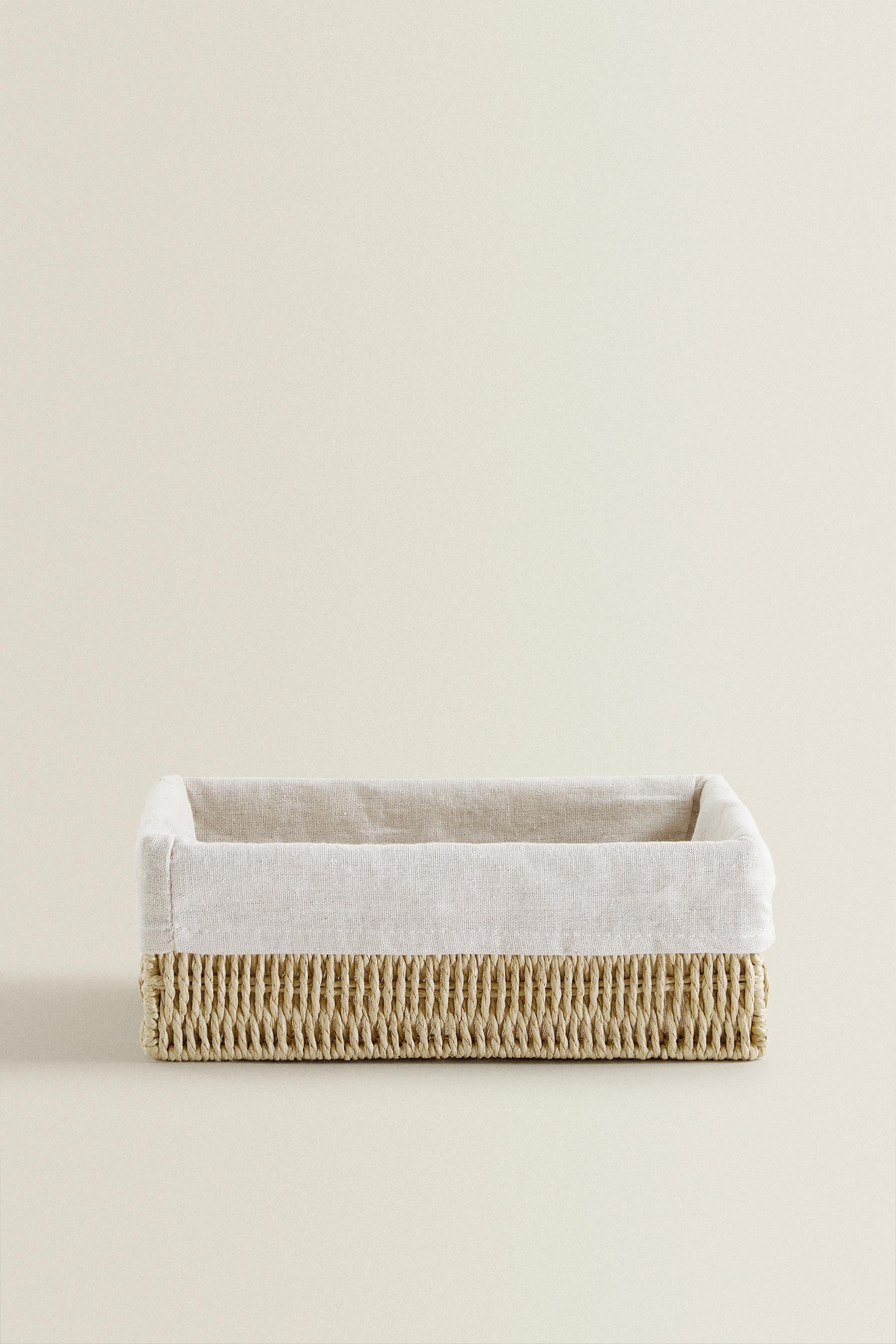RECTANGULAR FABRIC INTERIOR BASKET